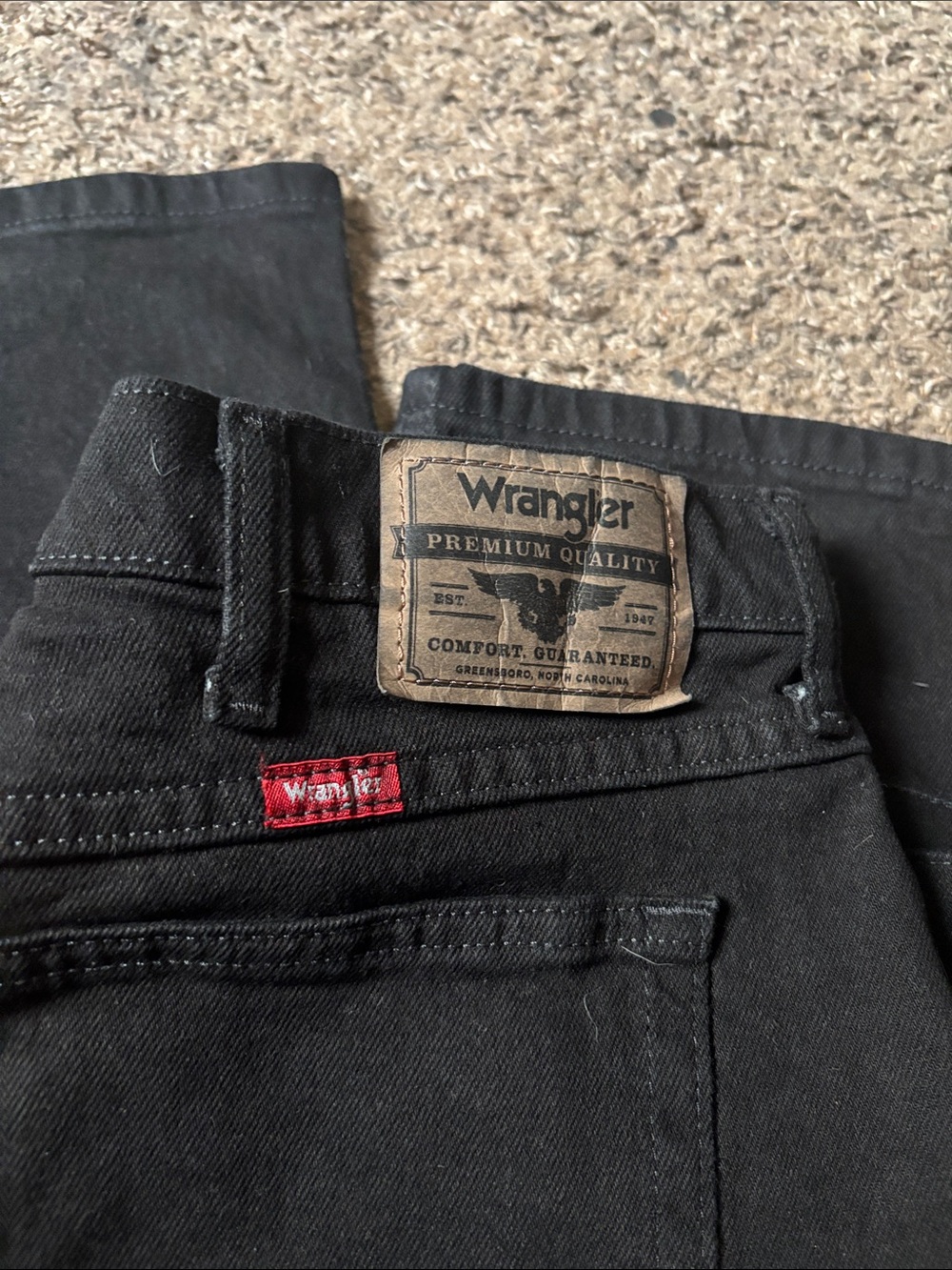 Wrangler Men's Black Slim-Straight Jeans
